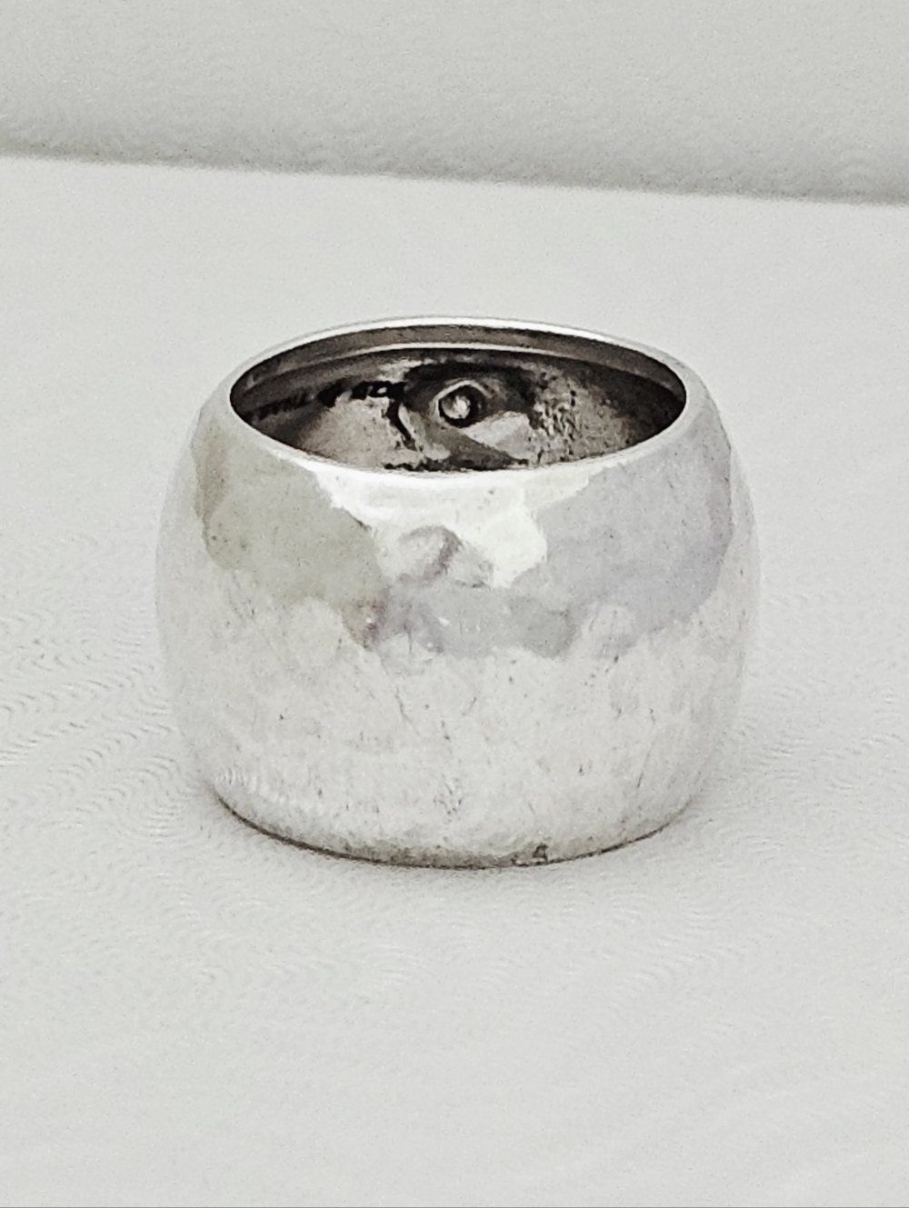 Silpada Sterling Silver CZ 'Bright Spot' Wide Band Cigar Ring Size 7.5 R2934 - Picture 6 of 14
